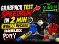 I Beat the A GRABPACK TEST UNDER 2 MINUTES?! (WORLD RECORD)