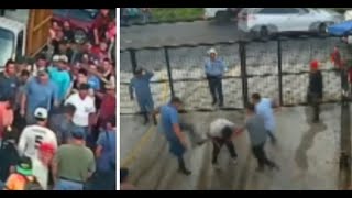 Macas: Turba golpea a cuatro sospechosos de robo en feria ganadera