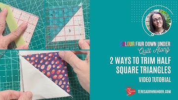 Two ways to trim Half Square Triangles (HSTs)