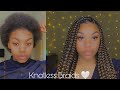 DIY Large Knotless Box Braids (TWA) |• TazDoll TV