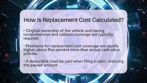 How Is Replacement Cost Calculated? - Auto Coverage Explained