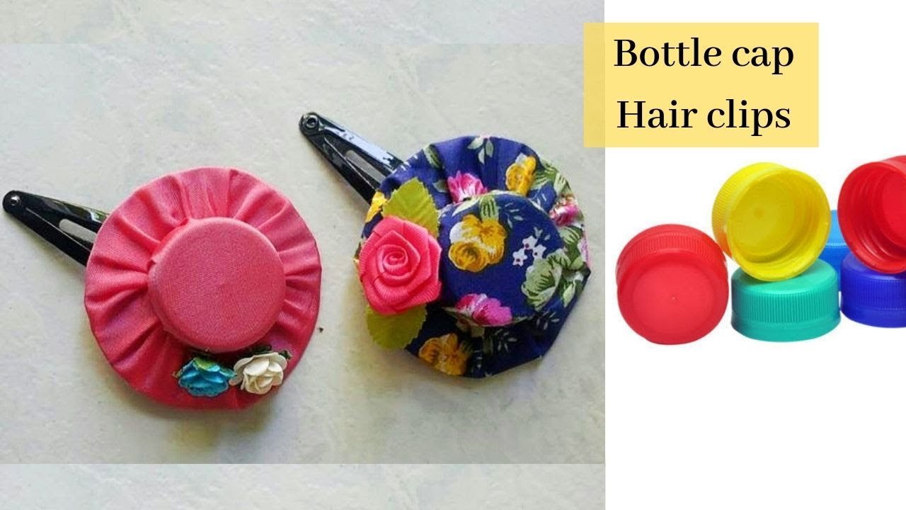 Diy Bottle Cap Crafts Plastic Bottle Cap Hair Clips Making Idea By 
