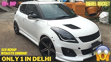 Best Modified Maruti Swift in Delhi| ECU Remap | 17 Inch Alloy Wheels | Lowering Springs