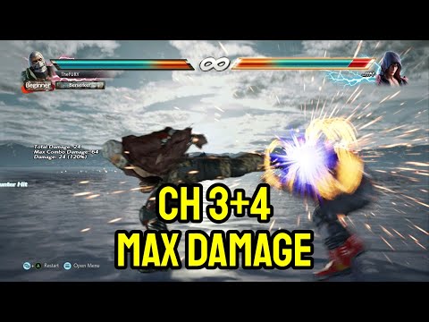 Bryan CH 3+4 - Middle Side Kick Combos | 103 Damage (Outdated)