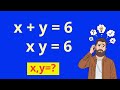 How to Solve This System of Equations Fast | Find x and y
