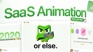 Free After Effects Project File | Duolingo SaaS Motion Design Ad screenshot 1