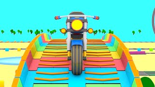 HERE I COME! - Motorbike Racing with Cartoon Cars! - Cartoons for Kids