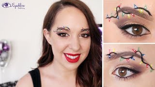 Christmas Fairy Lights Eyebrow Trend Tutorial by EyedolizeMakeup