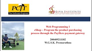 Web Project Task 33 | 1st Year | Semester 01 | Java Institute | Sadeepa Kalhara