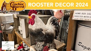 Rooster decorations at CRACKER BARREL 2024