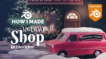 Holiday Shop in Blender - 3D Modeling Process | Polygon Runway