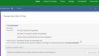 CRJS 110 How to Take a Quiz in Bb screenshot 4
