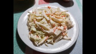 #krautsalat #الكرنبسلاط #White cabbage salad  Krautsalat/Coleslaw/ سلطة الكرنب سريعة التحضير ولذيذة