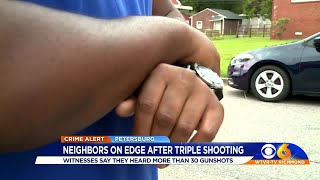 Neighbors on edge after more than 30 shots fired in triple shooting