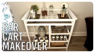 Old changing table turned bar cart - makeover