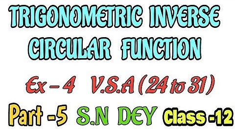 Trigonometric inverse function class 12 solution part 5