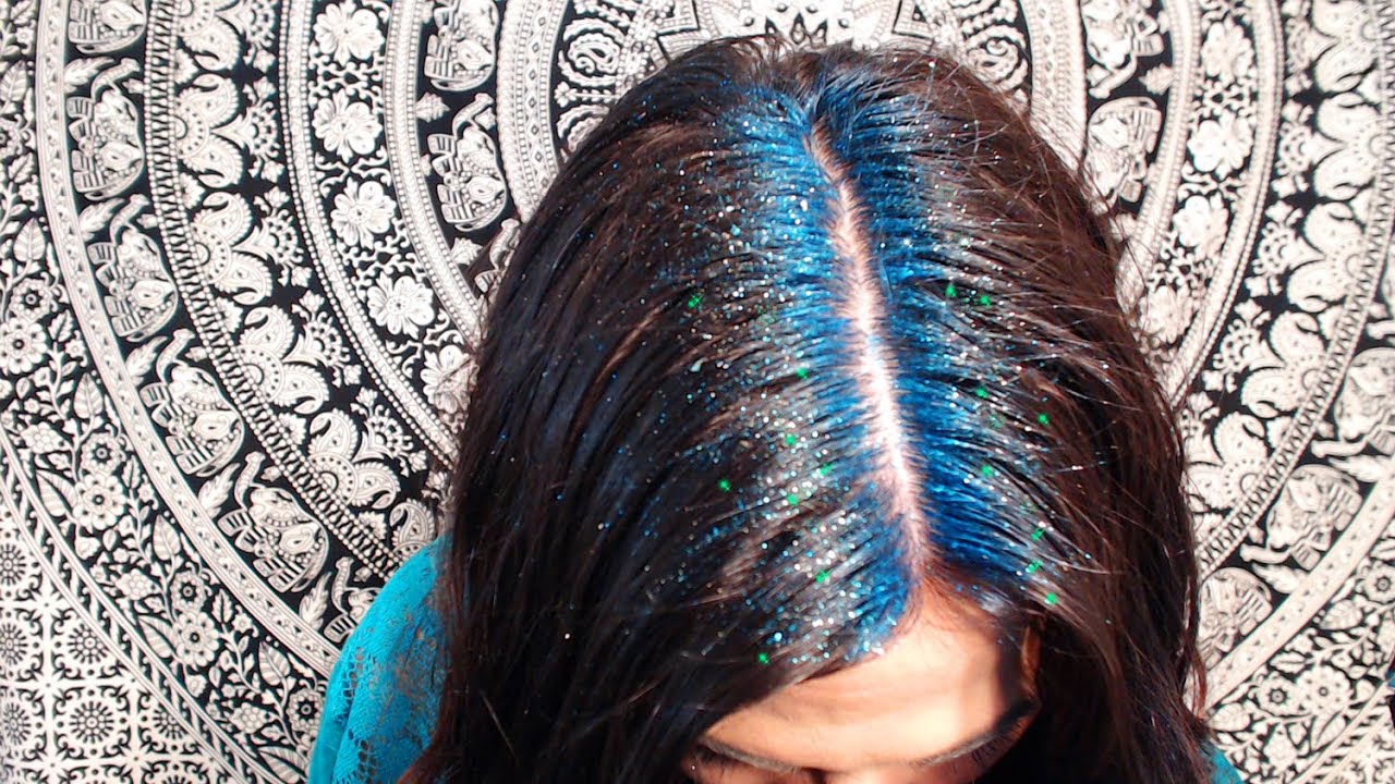 Super Simple Glitter Roots Hair Tutorial YouTube