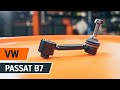 How to change rear anti roll bar link on VW PASSAT B7 Saloon [TUTORIAL AUTODOC]