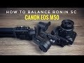 How To Balance DJI Ronin SC With Canon M50 & Small Cameras