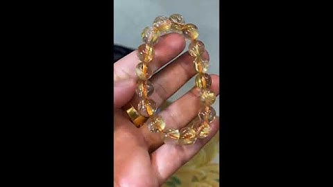 Vòng tay THẠCH ANH Tóc Vàng thiên nhiên 11mm