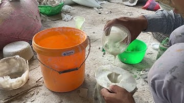 Hướng dẫn đổ tượng bằng nhựa composit từ khuôn silicone