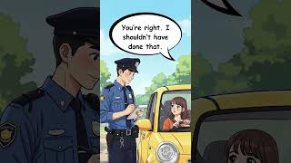Speeding Ticket Roleplay - Everyday English Conversation#english#funny #shorts
