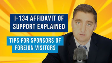 I 134 Affidavit For Support Explained Tips For Sponsors of Foreign Visitors #learnaboutlaw