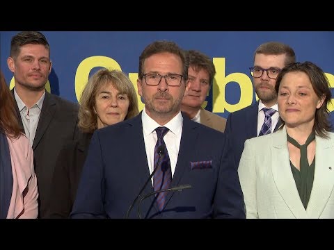 Bloc Leader Yves-François Blanchet discusses Quebec sovereignty at campaign launch