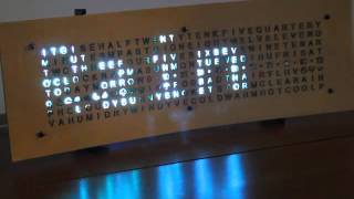 Scrolling rain WiFi Weather WordClock