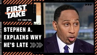 You know Stephen A. isn't getting let off the hook for being late to First Take 🤣