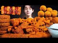 ASMR MUKBANG | BHC 핫뿌링클 핫사이드 전메뉴 뿌링치즈볼,뿌링핫도그,멘보샤,치즈스틱 양념치킨 먹방/ BHC SIDE& FRIED CHICKEN EATING SOUND