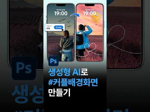 #포토샵신기능 #생성형AI로 커플 #배경화면 만들기