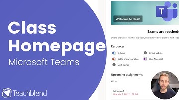 Microsoft Teams Class Homepage / Landing Page