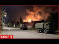 The large-scale drone attack on Moscow; UAVs attacked a military factory, causing a fire