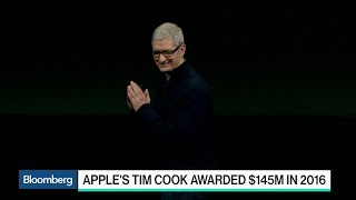 Apple Bosses See Pay Drop in 2016 as CEO Cook Reaps $145M Apple Bosses See Pay Drop in 2016 as CEO Cook Reaps $145M