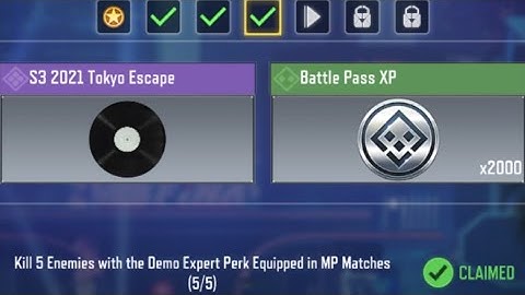 Call Of Duty Mobile Kill 5 Enemies with the Demo Expert Perk Equipped in MP Matches Task Complete