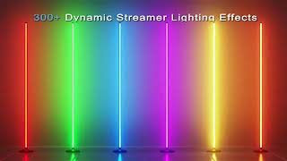 2PCS Corner Floor Lamp, 65&quot; RGB Color Changing Mood Light with Remote Control, Dimmable LED Corner 