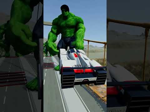 CARROS vs PONTE DO HULK ESMAGA & HEROIS #2 #shorts - CARROS vs PONTE DO HULK ESMAGA & HEROIS #2 #shorts