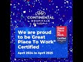 Great place to work april 2024 to april 2025  continental hospitals