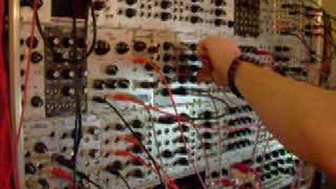 Eurorack modular synth self generating patch, tweaked.