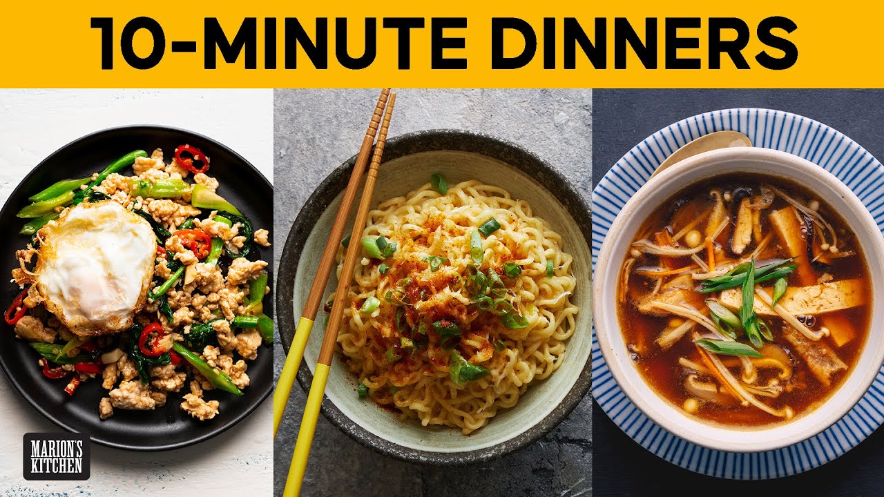 Three Asian dinners you can make in 10 MINUTES 💯, #WithMe  #quarantinecooking