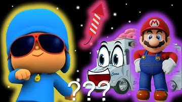 Pocoyo & Ice Cream Truck "Dance & Mario" Sound Variations in 56 Seconds