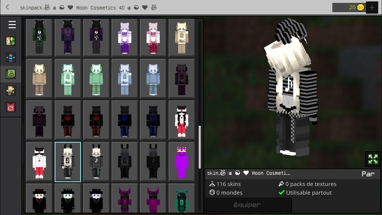 Mincraft bedrock skin pack with cosmetics work on hive thx to