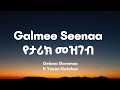 Galmee Seenaa Lyrics Gelana Garomsa Ft Yosan Getahun Lyrics Walaloo Galmee Seenaa Teddy Afro 