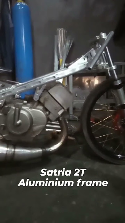 Paket Komplit Satria 2 tak Rangka aluminium drag bike 500 meter