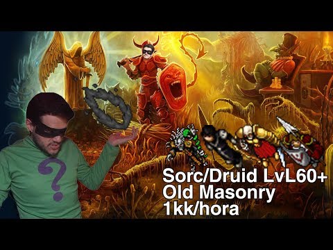 Tibia - Sorc/Druid lvl 60+ 1kk hora - Old Masonry - DEATH PORTAL THAIS