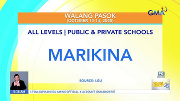 Walang pasok as of 5:36 AM (October 13, 2025) | Unang Hirit
