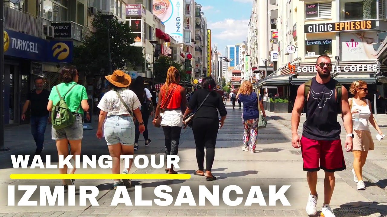 Izmir, तुर्किये | alsancak | शहर के केंद्र की सैर 4K
