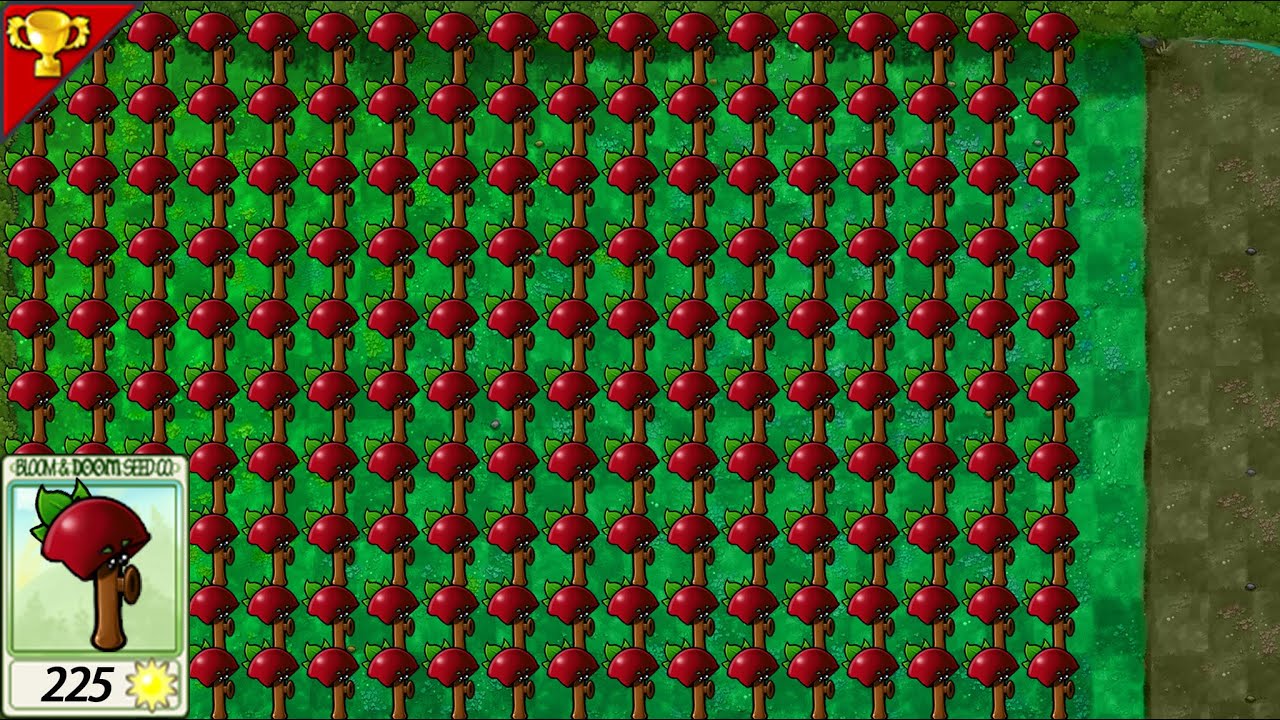 Super Large Map 99CherryScaredy VS 999Zombies-------Plants vs Zombies