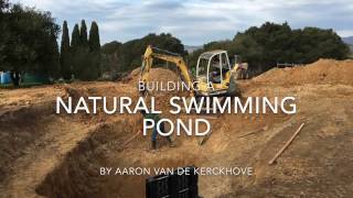 Natural Swimming Pond Start to Finish Video, commentary and photos of our pool/pond in process.